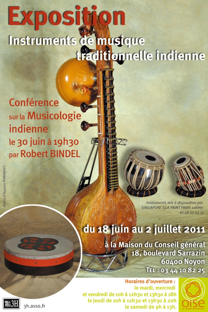 Affiche Musicologie indienne du 18 Juin au 2 Juillet Affiche Musicologie indienne du 18 Juin au 2 Juillet